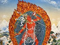 Buddhist Handmade Thangka Of Vajrayogini, [hand Painted]