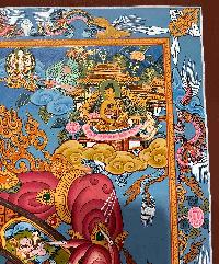 Buddhist Handmade Thangka Painting Of Wheel Of Life, [real Gold, Hand Painted]