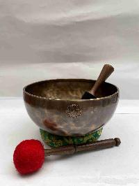 Buddhist Hand Beaten [full Moon] Singing Bowl, [select Accessories]