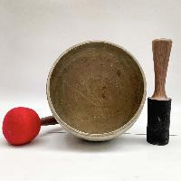 [old] Hand Beaten Bronze Stand [naga] Singing Bowl With Stand, [antique], [select Accessories]