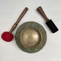 [old] Hand Beaten Bronze Stand [naga] Singing Bowl With Stand, [antique], [select Accessories]