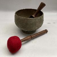 [old] Hand Beaten Bronze Stand [naga] Singing Bowl With Stand, [antique], [select Accessories]