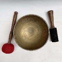 [old] Hand Beaten Bronze Stand [naga] Singing Bowl With Stand, [antique], [select Accessories]