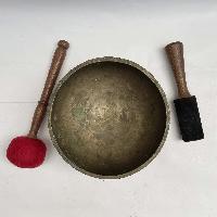 [old] Hand Beaten Bronze Stand [naga] Singing Bowl With Stand, [antique], [select Accessories]