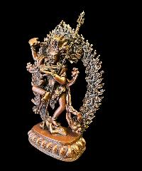 [hq], Statue Of [male] Vajravarahi - Dorje Phagmo,(throma Nagmo) Copper Oxidized