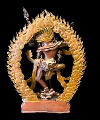 [hq], Statue Of [male] Vajravarahi - Dorje Phagmo,(throma Nagmo) Copper Oxidized