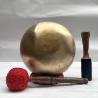 Buddhist Hand Beaten [jambati] Singing Bowl, With Plain, [select Accessories]