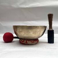 Buddhist Hand Beaten [jambati] Singing Bowl, With Plain, [select Accessories]