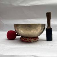 Buddhist Hand Beaten [jambati] Singing Bowl, With Plain, [select Accessories]