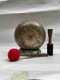 [old], Buddhist Hand Beaten [jambati] Singing Bowl, With Plain, [select Accessories]