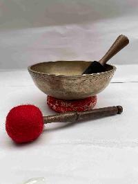 [old], Buddhist Hand Beaten [manipuri] Singing Bowl, With Plain, [select Accessories]