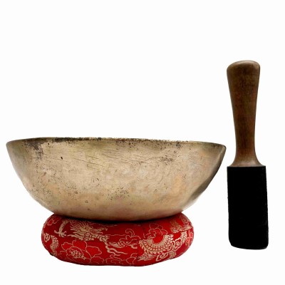 [old], Buddhist Hand Beaten [manipuri] Singing Bowl, With Plain, [select Accessories]