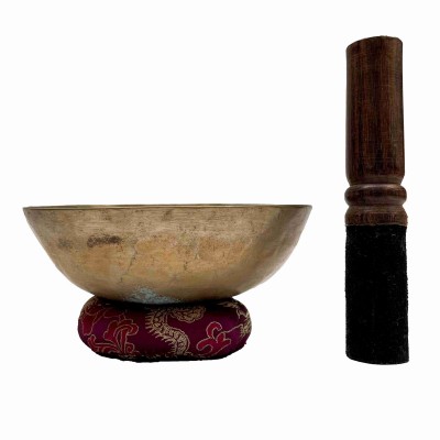 [old], Buddhist Hand Beaten [manipuri] Singing Bowl, With Plain, [select Accessories]