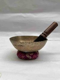 [old], Buddhist Hand Beaten [manipuri] Singing Bowl, With Plain, [select Accessories]