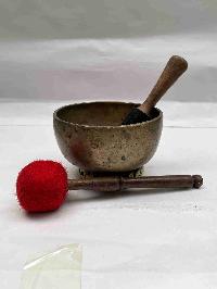 [old], Buddhist Hand Beaten [kopre] Singing Bowl, With Plain, [select Accessories]