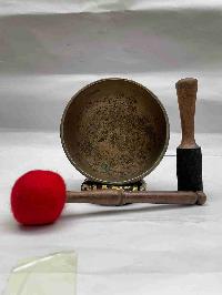 [old], Buddhist Hand Beaten [kopre] Singing Bowl, With Plain, [select Accessories]