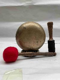 [old], Buddhist Hand Beaten [kopre] Singing Bowl, With Plain, [select Accessories]