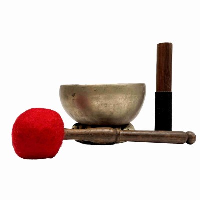 [old], Buddhist Hand Beaten [kopre] Singing Bowl, With Plain, [select Accessories]