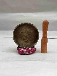 [old], Buddhist Hand Beaten [jambati] Singing Bowl, With Plain, [select Accessories]
