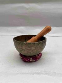 [old], Buddhist Hand Beaten [jambati] Singing Bowl, With Plain, [select Accessories]