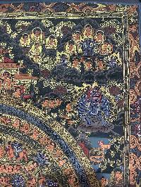 Buddhist Handmade Thangka Painting Of Mandala, [real Gold, Hand Painted]