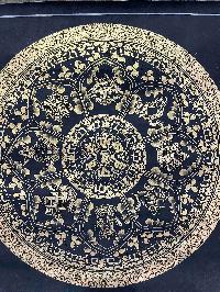 Buddhist Handmade Thangka Painting Of Mantra Mandala, [real Gold], [hand Painted]