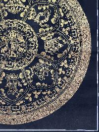 Buddhist Handmade Thangka Painting Of Mantra Mandala, [real Gold], [hand Painted]