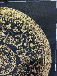 Buddhist Handmade Thangka Painting Of Mantra Mandala, [real Gold], [hand Painted]