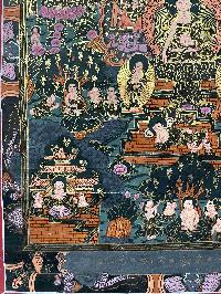 Buddhist Handmade Thangka Painting Of Buddha Life Story, [real Gold], [hand Painted]