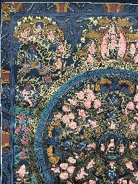 Buddhist Handmade Thangka Painting Of Mandala, [real Gold], [hand Painted]