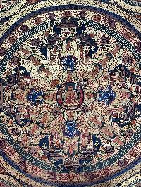 Buddhist Handmade Thangka Painting Of Pancha Mandala, [hand Painted]