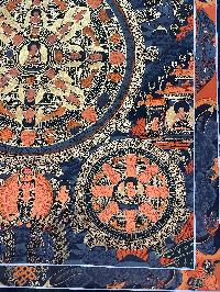 Buddhist Handmade Thangka Painting Of Pancha Mandala, [hand Painted]