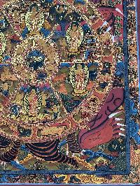 Buddhist Handmade Thangka Painting Of Wheel Of Life, [hand Painted]