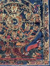 Buddhist Handmade Thangka Painting Of Wheel Of Life, [hand Painted]