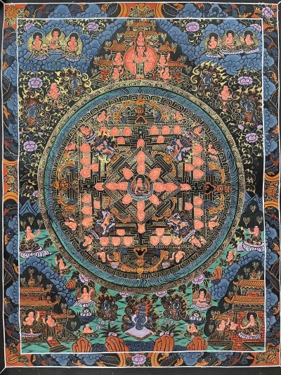 Buddhist Handmade Thangka Painting Of Mandala, [hand Painted]
