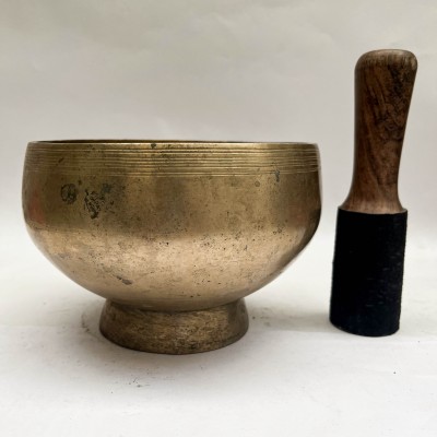 [old], Buddhist Hand Beaten [naga] Singing Bowl With Stand, [select Accessories]