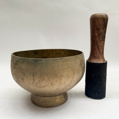 [old], Buddhist Hand Beaten [naga] Singing Bowl With Stand, [select Accessories]