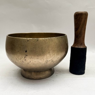 Buddhist Hand Beaten [naga] Singing Bowl With Stand, [old], [select Accessories]