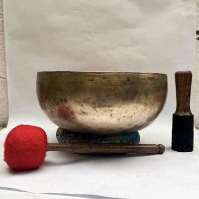 Buddhist Hand Beaten [jambati] Singing Bowl, [old], Antique