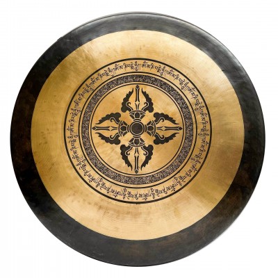 Handmade [gong], Bronze Chau Gong, Tam-tam Gong, Symphonic Gong With [double Dorje] Etching