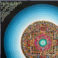 [hq], Buddhist Handmade Thangka Painting Of Mandala, [real Gold, Hand Painted]