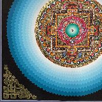 [hq], Buddhist Handmade Thangka Painting Of Mandala, [real Gold, Hand Painted]