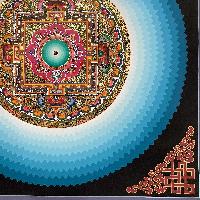 [hq], Buddhist Handmade Thangka Painting Of Mandala, [real Gold, Hand Painted]
