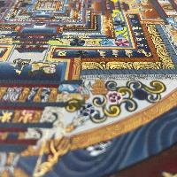 Buddhist Hand Painted Thangka Of Kalachakra Mandala, [hand Painted], [real Gold]