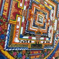 Buddhist Hand Painted Thangka Of Kalachakra Mandala, [hand Painted]