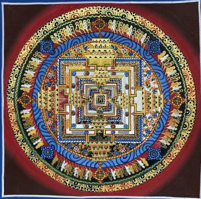 Buddhist Hand Painted Thangka Of Mandala, [hand Painted]