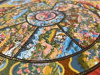 [hq], Buddhist Hand Painted Thangka Of Wheel Of Life, [real Gold, Hand Painted]