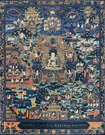 Buddhist Hand Painting Of Buddha Life Story, [hand Painted]