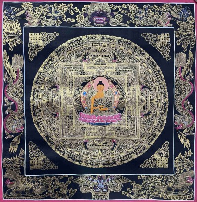 Buddhist Hand Painting Of Shakyamuni Buddha Mandala Mandala, [hand Painted]