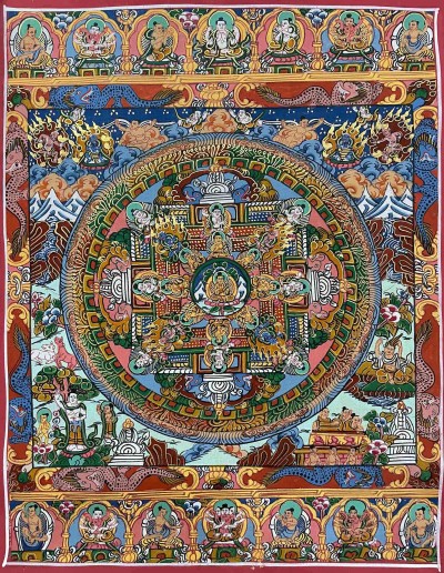 Buddhist Hand Painting Of Mandala, [hand Painted]